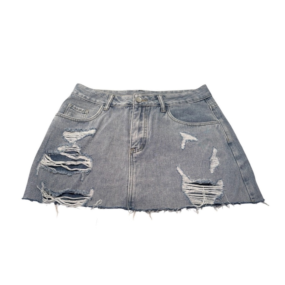 Denim Skirt Large Y2K Style